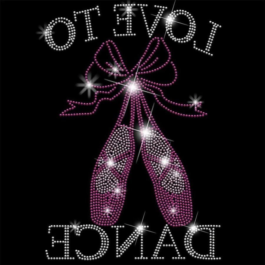 Allecto- Dansschoenen Strass Appliques Glas Strass Decals Thermische Transfer DIY Kristallen Borduurwerk Patches Voor Dansschoenen Liefdevolle Dansen Geschikt voor alle modellen en formaten Zilver gekleurde applicaties