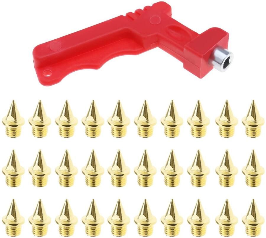 Dailygoods- Schoen Spikes 30 Stuks Stalen Spikes 7mm Spike Moersleutel Antislip Roestbestendig Voor Sportschoenen Atletiek Spikes