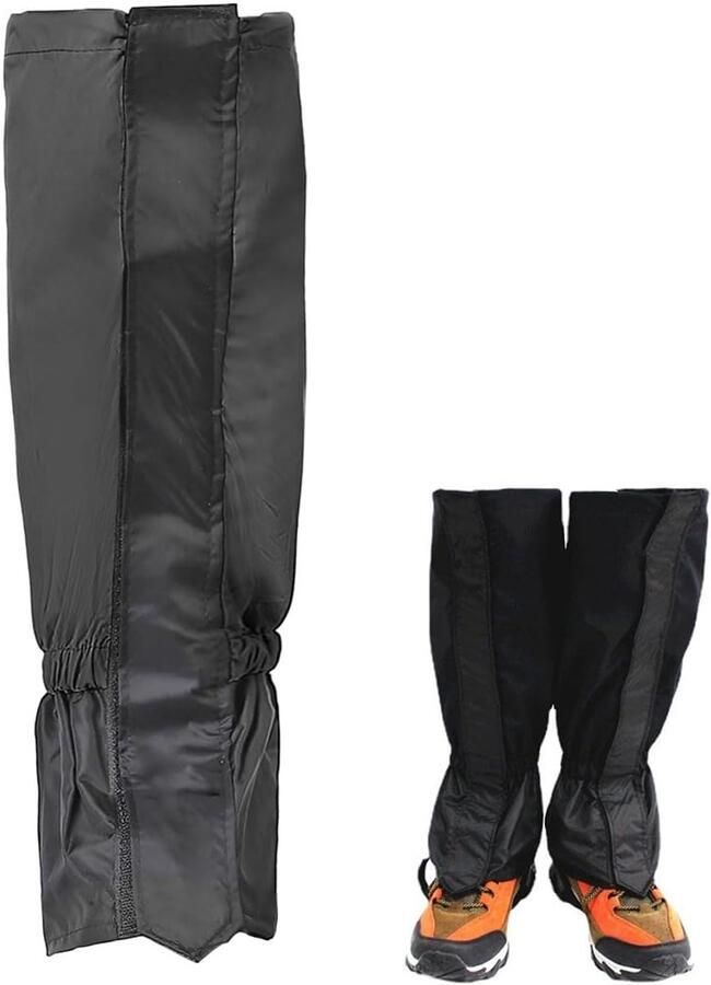 Allecto Gaiter Snow Boots Waterdichte gamaschen Zwart Bescherming tegen sneeuw en modder Geschikt voor hiking en skiën 1 paar