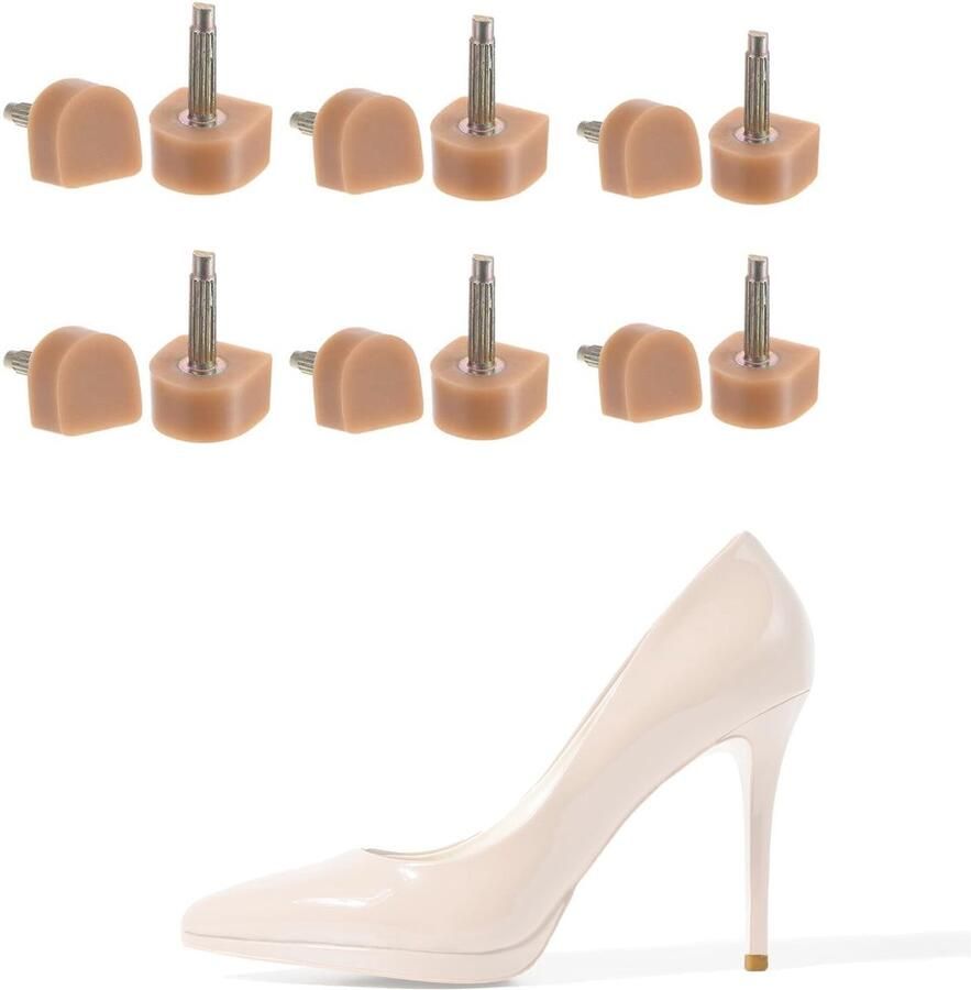 Allecto Hakbeschermers Schoenaccessoires Antislip Zwart Vervanging Pumps Geschikt voor hoge hakken Zwart model