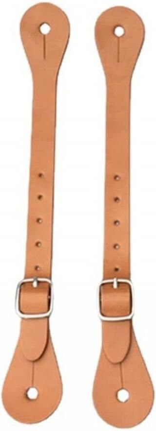 Allecto leren sporenrie verstelbaar western 6 gaten retro paardrijden bruin MiOYOOW geschikt voor rijlaarzen met sporen