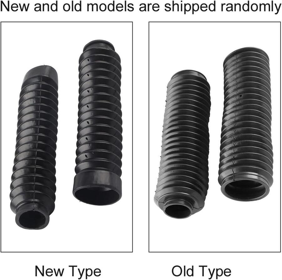 Allecto- Motorfiets Voorvorkkap Rubber Schokdempers Zwart Voorvorkbuizen Laarzen Rubberen Mouw Shock Cover Geschikt voor CQR Motorfiets Zwart