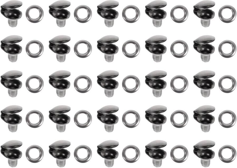 Dailygoods- Schoenveterhaken 20 stuks Ooglussen Sluitring Veterlussen Messing Voor laarzen kamp wandelen Veterhaken