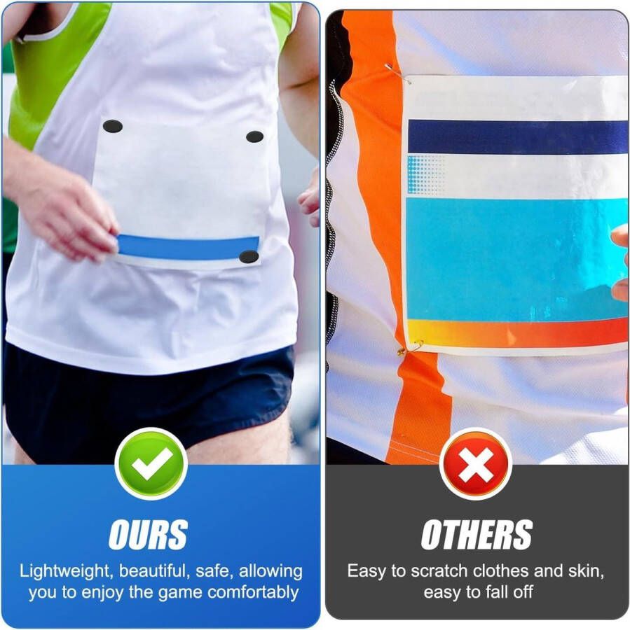 Allecto pl Paar Race-Startnummermagneten Magnetische Clips voor Startnummers Hardlopen Triatlon Fietsen