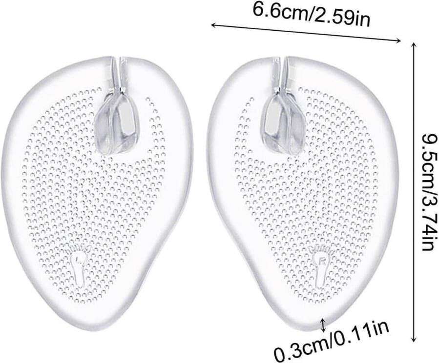 Allecto Pl paar siliconen sandaalkussens antislip teen beschermers voorvoet kussens voetbescherming sandalen