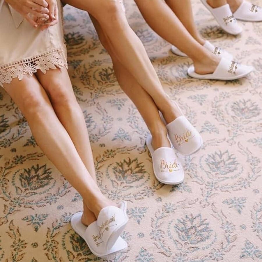 Allecto pl paar witte bruidsmeisjes spa slippers met 7mm zolen 28 x comfortabel en elegant