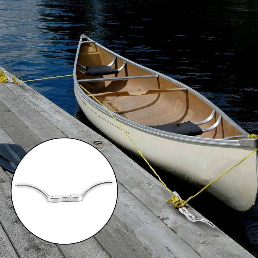 Allecto Pl stuks Bootschoenplaatjes voor Marine Boot Dock Roestvrij Staal Met Montageschroeven Touwklem Heavy Duty Marine Decor Benodigdheden