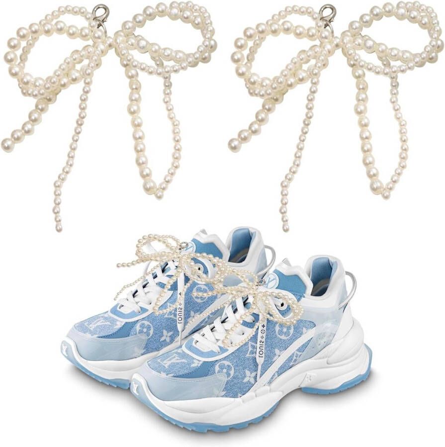 Allecto Pl stuks schoenhangers met parels en strikken voor sneakers set schoenbedels Large Parel metaal