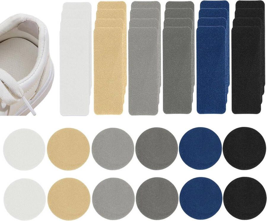 Allecto pl stuks Schoenpatches Reparatiepleisters voor schoenen 6 Kleuren Tennisschoenen Reparatieset Verbeterde titel: Allecto pl stuks Schoenpatches voor gaten Rechthoekige ronde patches Zelfklevende reparatieset 6 kleuren