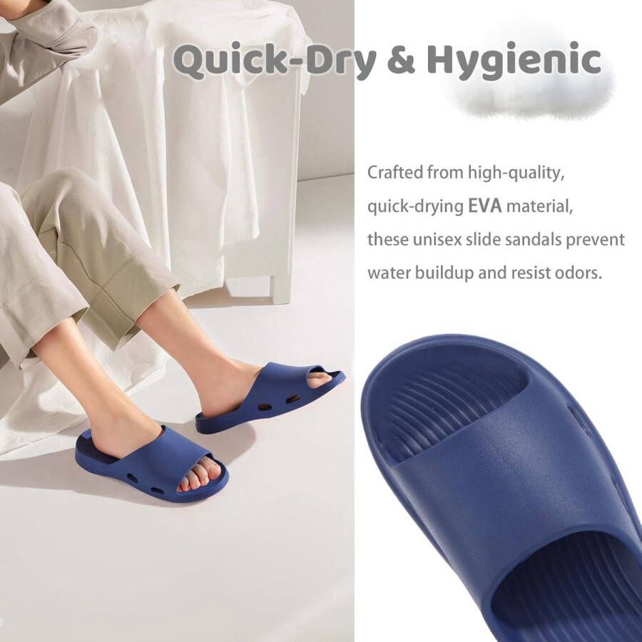 Allecto Plus Antislip Badslippers voor en Zomer Slippers voor Strand Zwembad en Thuis