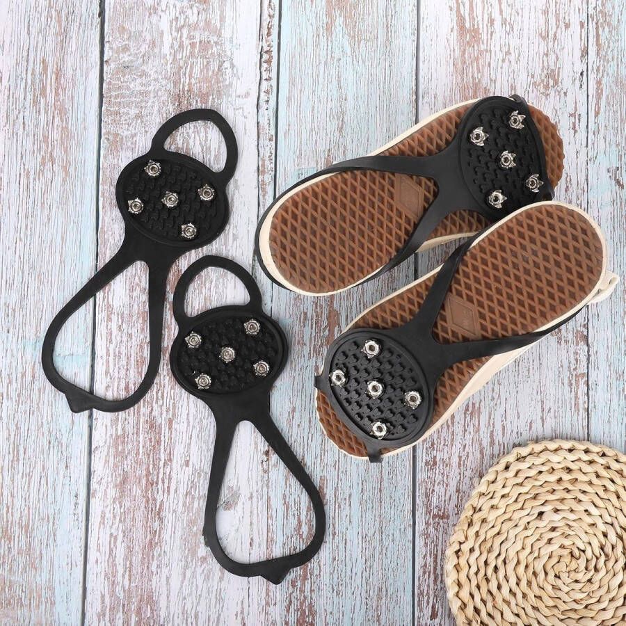 Allecto Plus Antislip Stijgijzers voor Wandelschoenen Sneeuwschoenen Accessoires voor IJs en Sneeuw Met Gripper Spikes 2 Paar