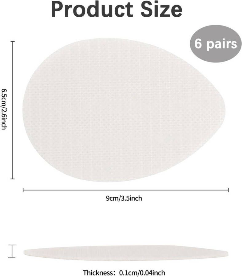 Allecto Plus Antislipzoolpads voor Schoenen en Hoge Hakken Zelfklevende Zool Bescherming 12 Stuks met Antislipstickers Ideaal voor Leren Schoenen Sandalen en Hoge Hakken