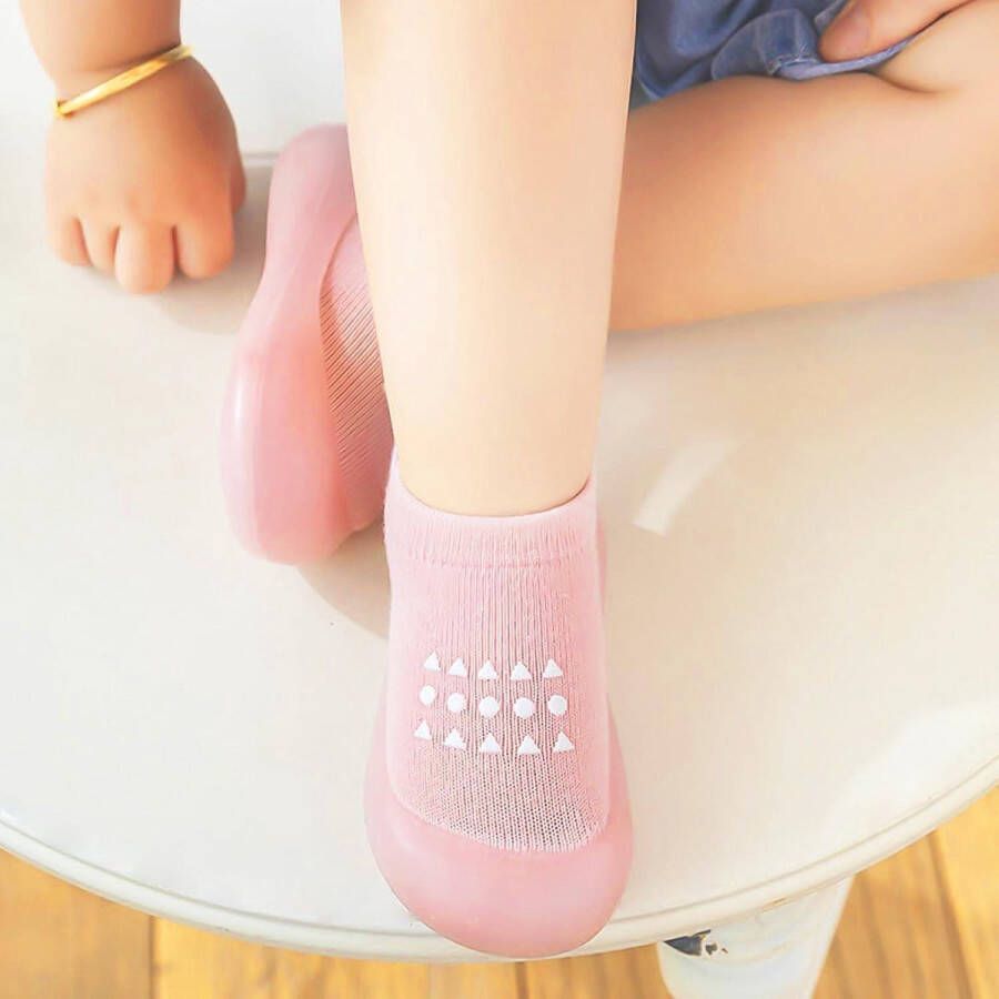 Allecto plus Babyschoenen voor meisjes met zachte zolen Roze EU Kruipschoenen Buitenschoenen Kindersokken