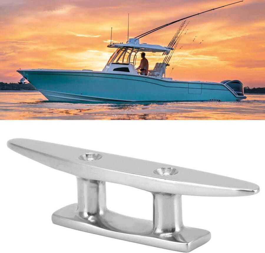 Allecto Plus Bootschoenen Roestvrijstalen Dokschoenplaatjes voor Doksbevestiging Nautisch Decor Handdoekhouder en Meer 125mm 5inch