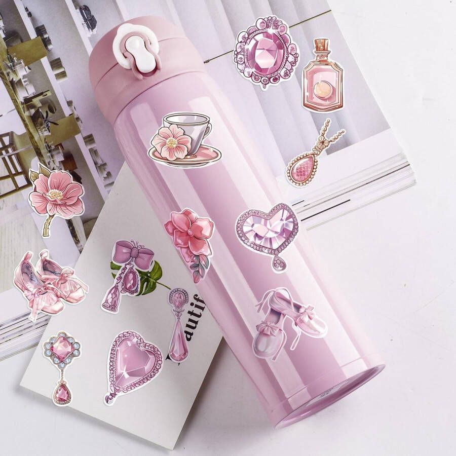 Allecto Plus Creatieve Balletstickers Set van 50 Ballerina Feest Waterdichte Stickers Meisjes Verjaardagscadeaus Laptop Fles Notebooks
