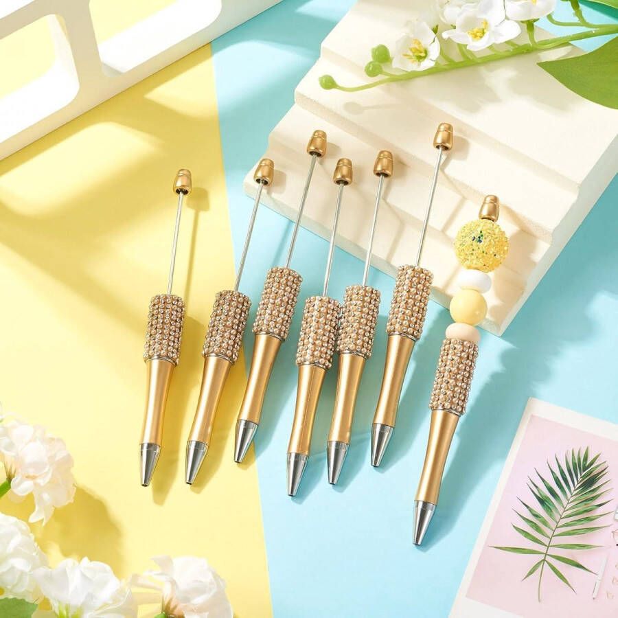 Allecto plus Diamanten Kralenpennen Bling Strass Balpennen DIY Pen Decoraties Mocassin Kleur