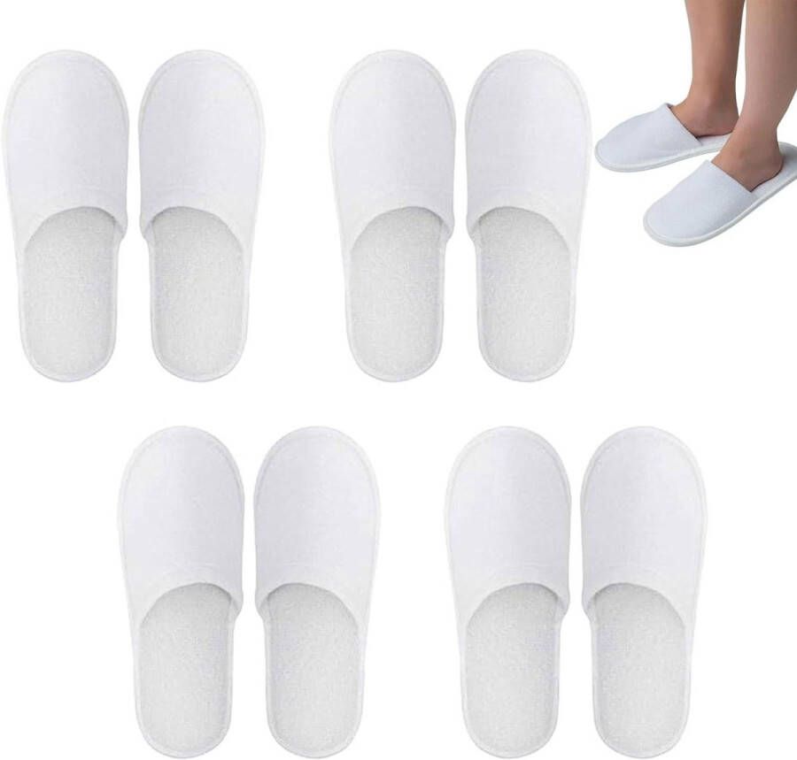 Allecto Plus Disposable Slippers 4 Paar voor Gasten in Hotel Spa en Thuis
