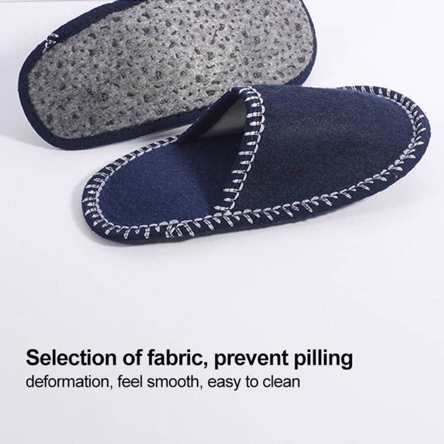 Allecto Plus Fleece vilten pantoffels voor familie en gasten Wasbaar en antislip Ideaal voor thuis en op reis