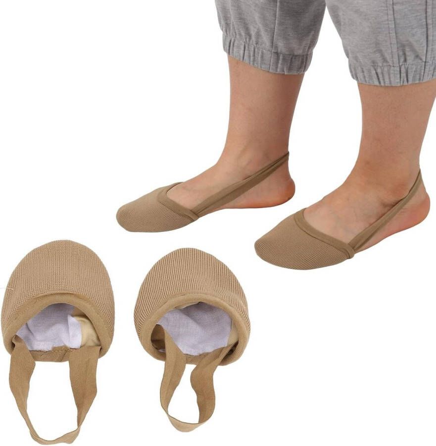 Allecto Plus Halve zool dansschoen voor ritmische gymnastiek en yoga ademend en slipweerstand balletpantoffel met stretch geschikt voor dansoefeningen