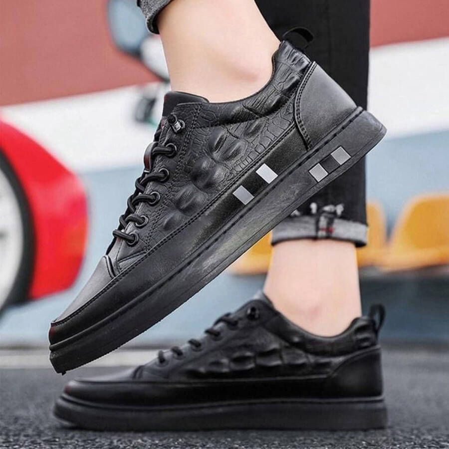 Allecto plus Heren casual schoenen met krokodillenprint modieuze sneakers eenvoudig te combineren antislipzool Ideaal voor zakenreizen