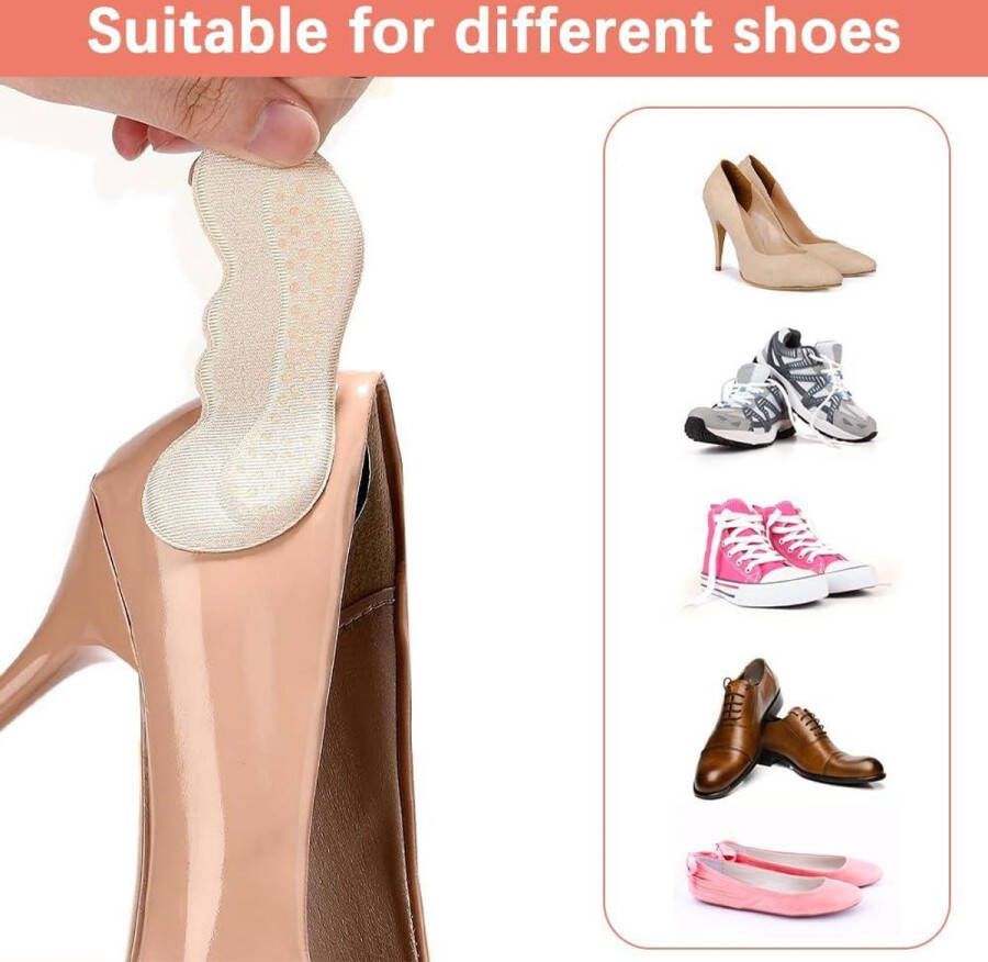 Allecto Plus Hielkussens voor schoenen Set van 12 3mm 6mm Beige Zwart Roze Antislip Hoge hakken Pumps Leren schoenen