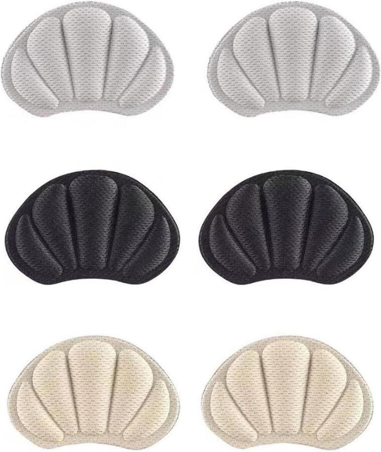 Allecto Plus Hielkussentjes voor losse schoenen antislip volgkussentjes 3 paar schoenpads sneakers hoge hakken leren schoenen