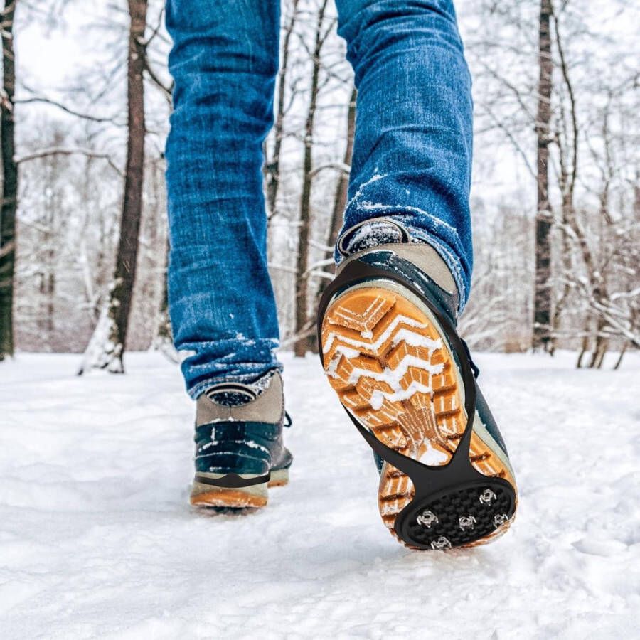 Allecto Plus Klimijzers voor bergschoenen en wandelschoenen Antislip spikes voor sneeuw en ijs Outdoor trekking en klimmen Winter sportuitrusting