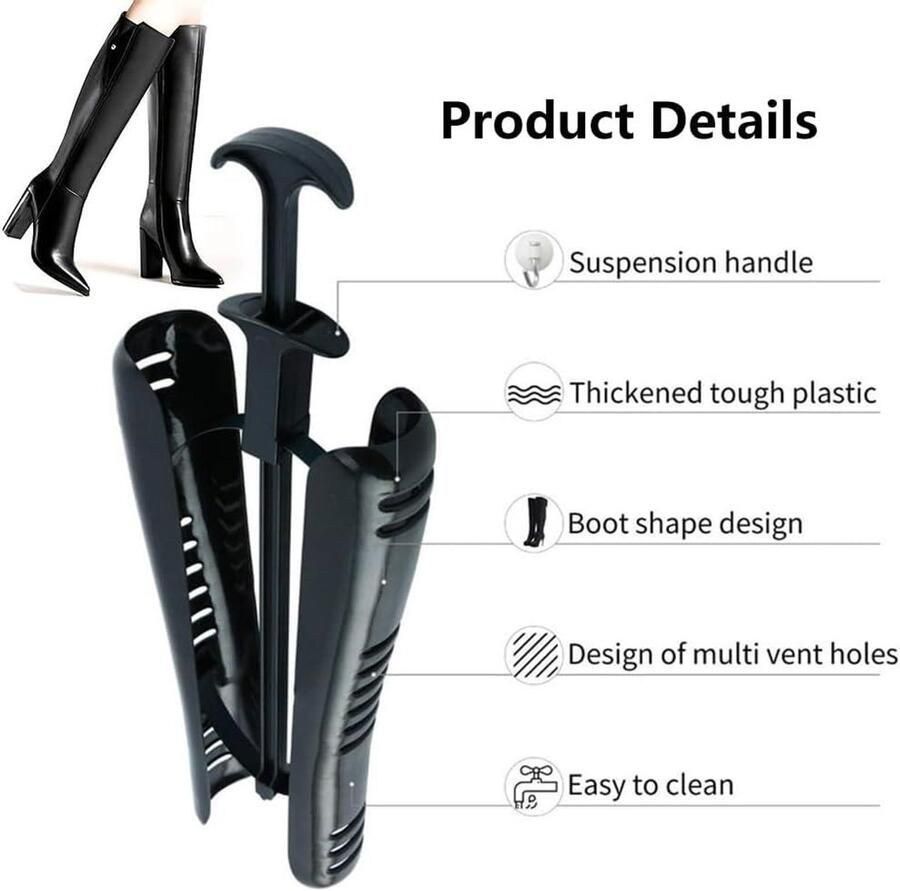 Allecto Plus Laarsvormer voor Boot Boom Schacht Laarzen Verstelbaar en Lente Geladen met Handvat en Schoenen