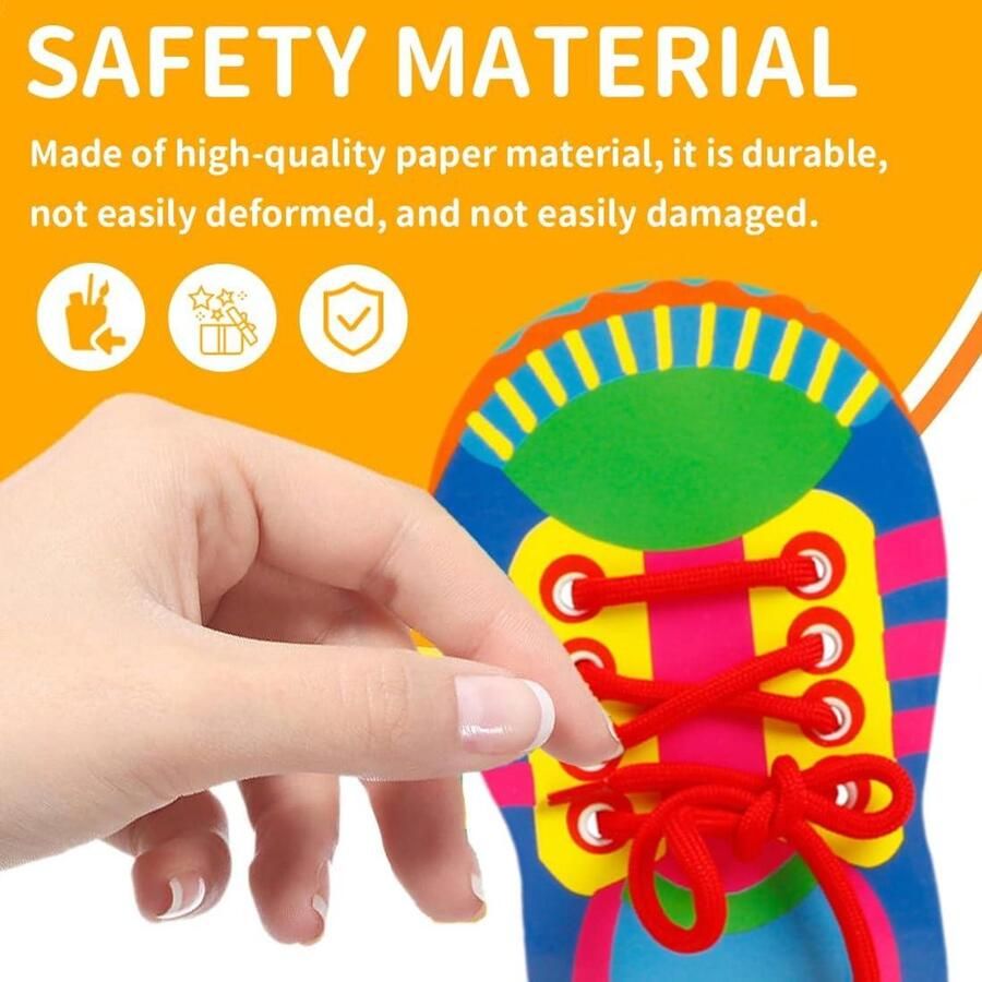 Allecto Plus Leren strikken kinderschoenen Multicolor Set van 2 Veterspeelgoed Meerkleurig - Foto 2