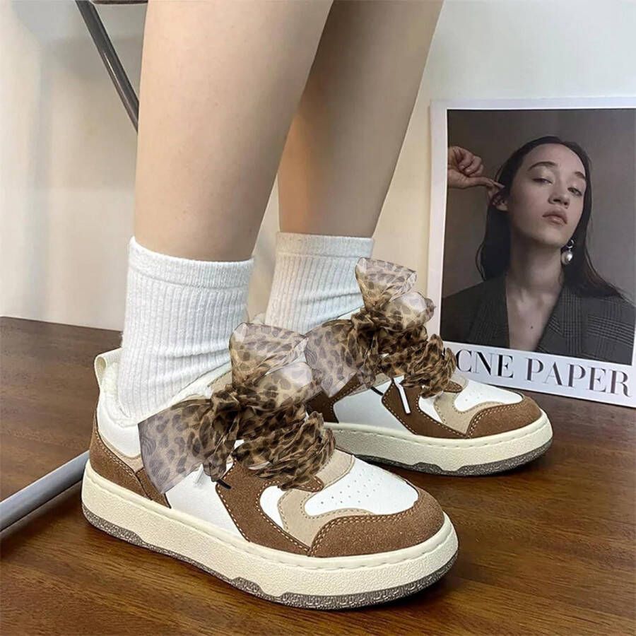 Allecto plus Luipaardprint lintveters voor sneakers en laarzen