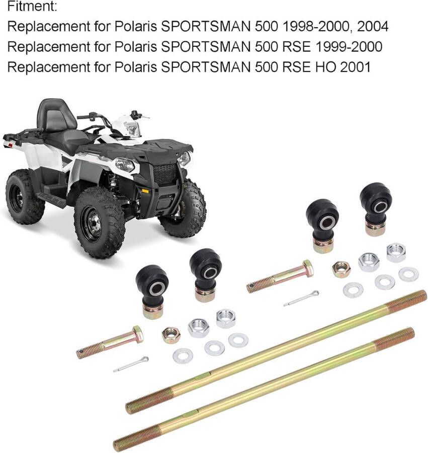 Allecto Plus Metaallegering Trekstangset voor Polaris SPORTS 500 RSE 1999‑2000 Roestvrij Vervangingsonderdeel ATV-onderdeel