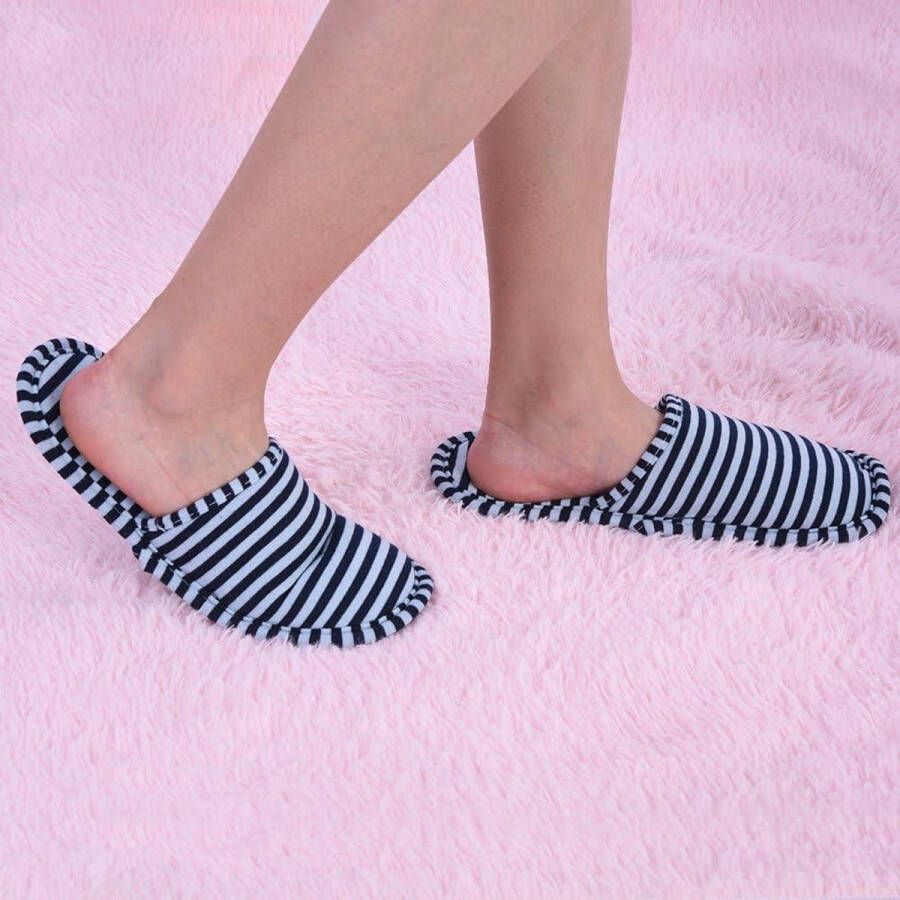 Allecto Plus Opvouwbare herbruikbare pantoffels van zacht katoen voor binnenshuis Comfortabel en duurzaam