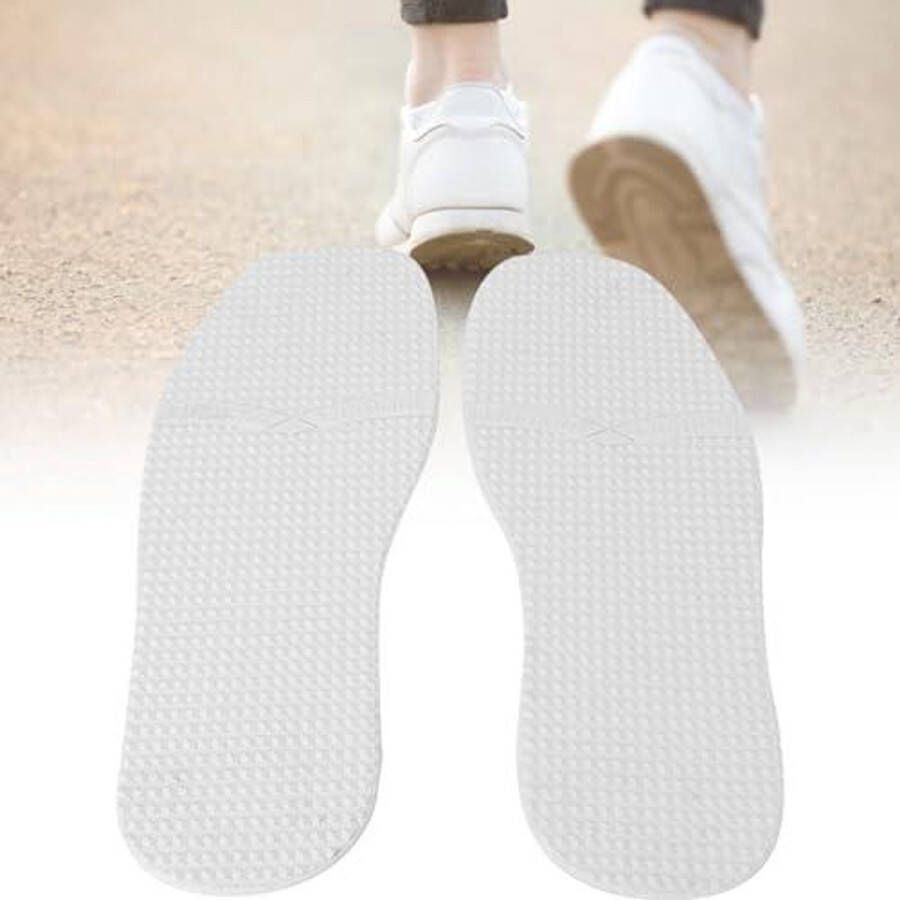 Allecto plus Rubberen zolen schoenreparatie antislip wit été Blanco slijtvaste leer zool sneakers schoenenzool verhoogde korrel 1 paar