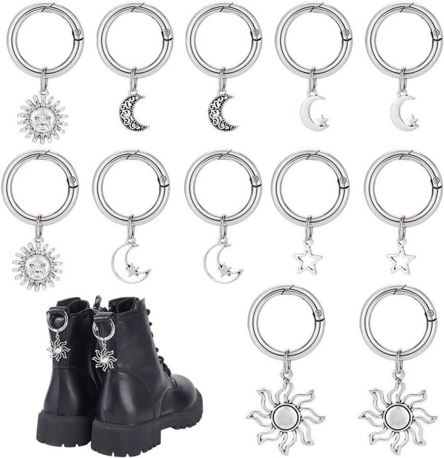 Allecto plus Schoen Charms Zon Maan Ster Decoratieve Boot Charms Sneakers Sandalen Sleutelhanger