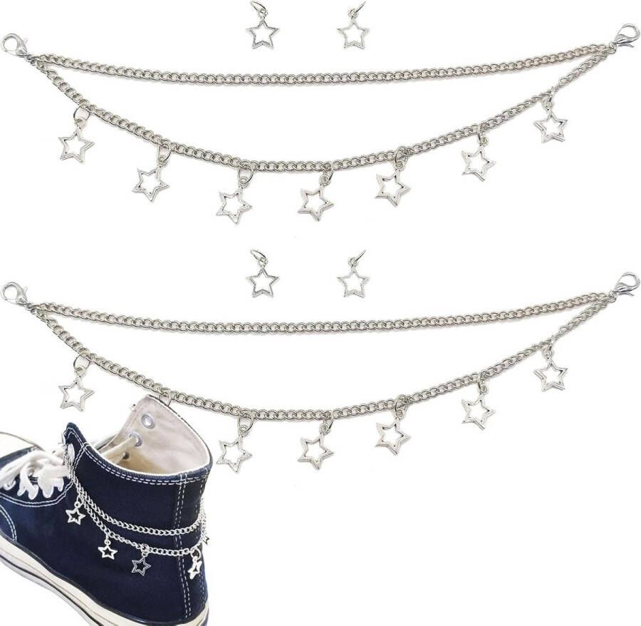 Allecto plus Schoen Hanger Ketting Charms DIY Schoen Kettingen Bling Schoen Ketting Tiener en Volwassen Sandalen Set van