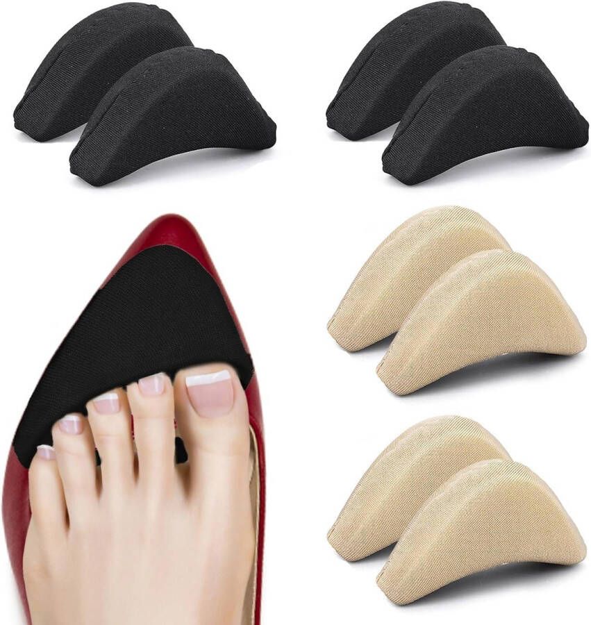 Allecto Plus Schoenenvullers voor te grote schoenen 8 stuks Verstelbaar Zachte spons Unisex Voetkussen Hoge hakken Pumps Sneakers Grote schoenen