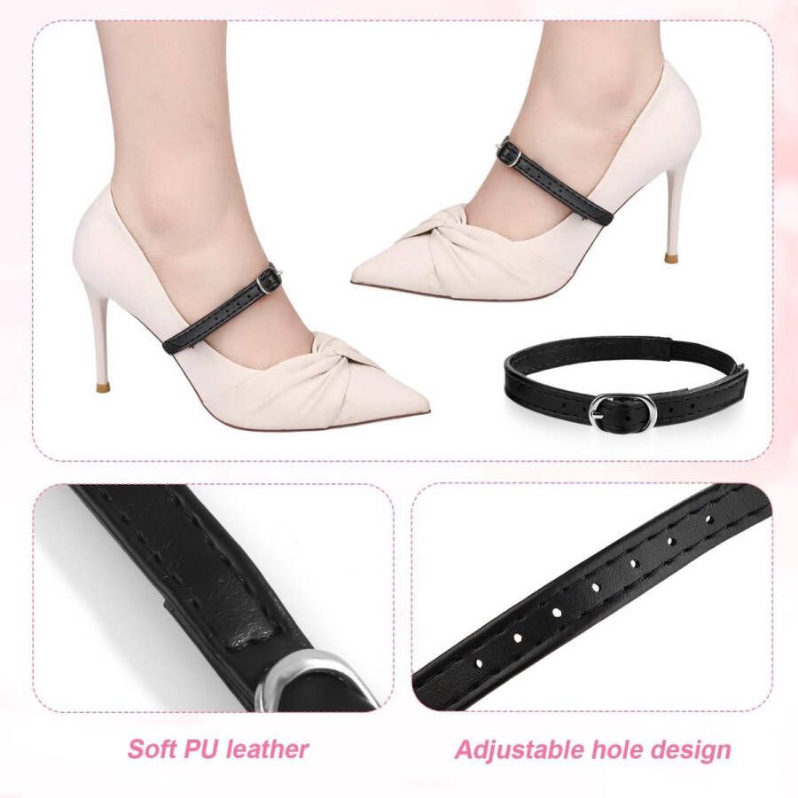 Allecto plus Schoenriemen voor Hoge Hakken Set van 2 Vervangende Enkelbandjes Dames Meisjes Losse Hakken Modieus en Comfortabel