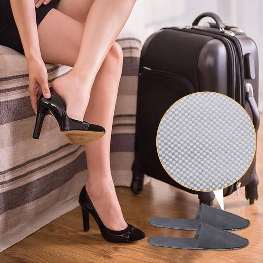Allecto Plus Set van 4 paar wegwerpschoenen Grijs Voor bruiloft Universele