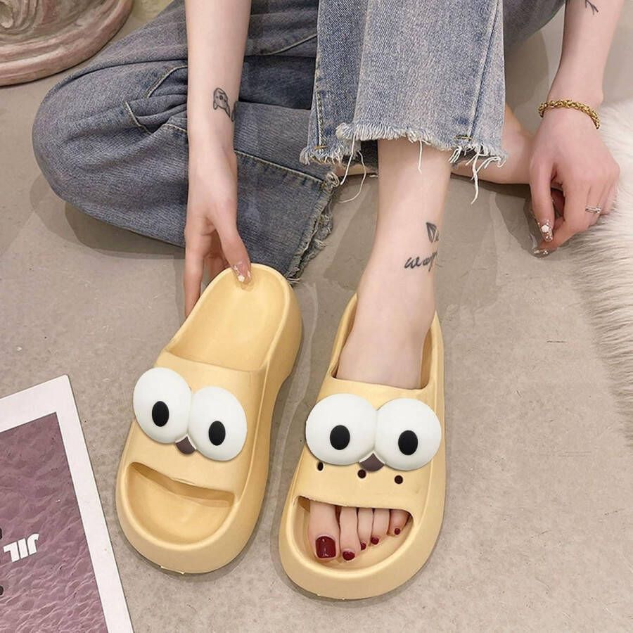 Allecto plus Set van 6 schoenbedels met grote ogen Grappige schoendecoratie voor klompen en sandalen Schattige 3D-bedels voor volwassenen en kinderen