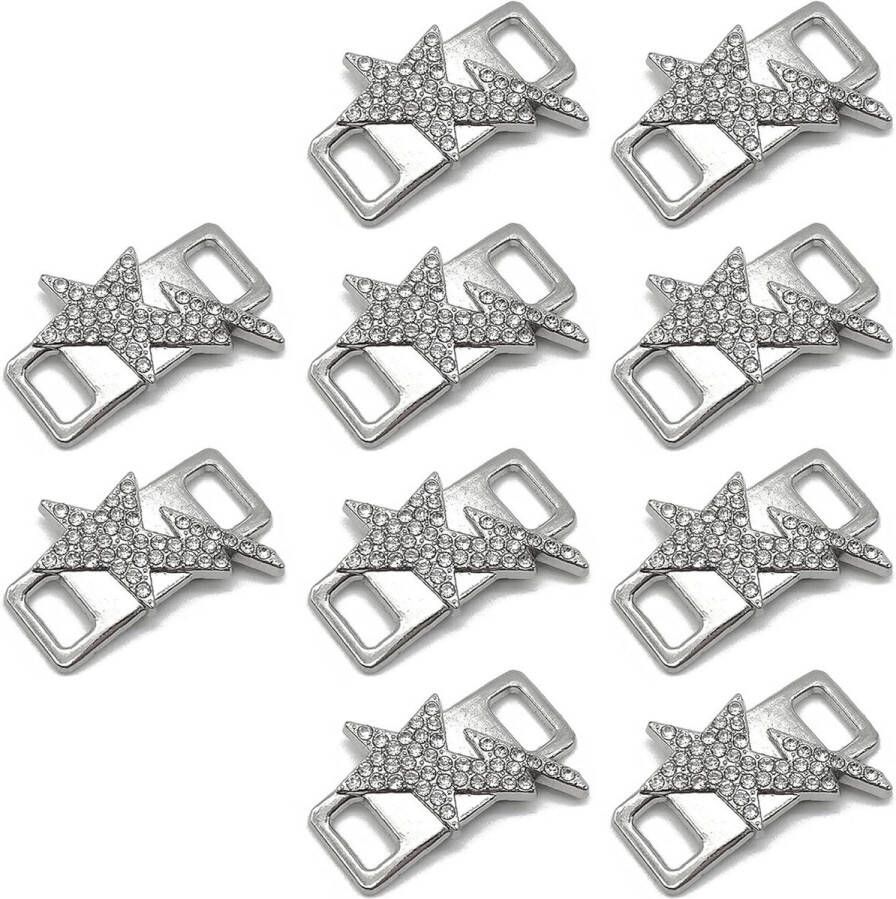 Allecto Plus Strasssteentjes met gesp voor schoenen Bling sieraden Sneakers hangers Diamanten accessoires Decoratieve sportschoenen Vrijetijdsschoenen