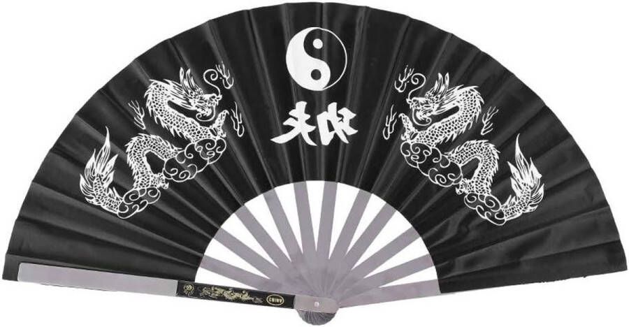 Allecto plus Tai Chi Fan voor Kung Fu & Dans Fitness vouwwaaier met VGEBy1 Zwart Rood