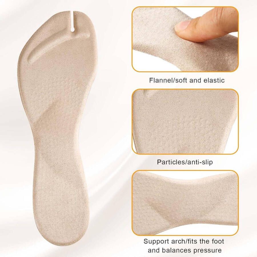 Allecto plus Teenslippers met Antislip en Schokabsorptie voor 4 Stuks Flanel String Sandalen met Inlegzolen Onzichtbare Slanke Inzetstukken Betrouwbare Teenbeschermers Zomerschoenen