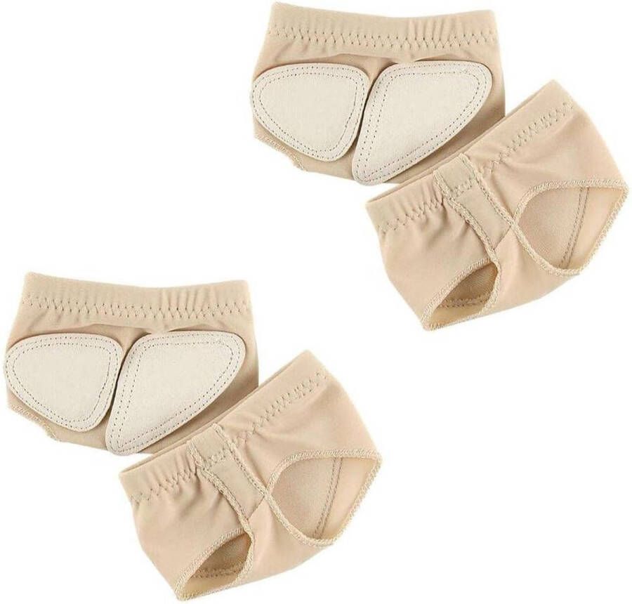 Allecto Plus Teenslippers voor dans en ballet 2 paar dames Halve schoenen met Belly sokken pads lyriek ballet en Belly voet
