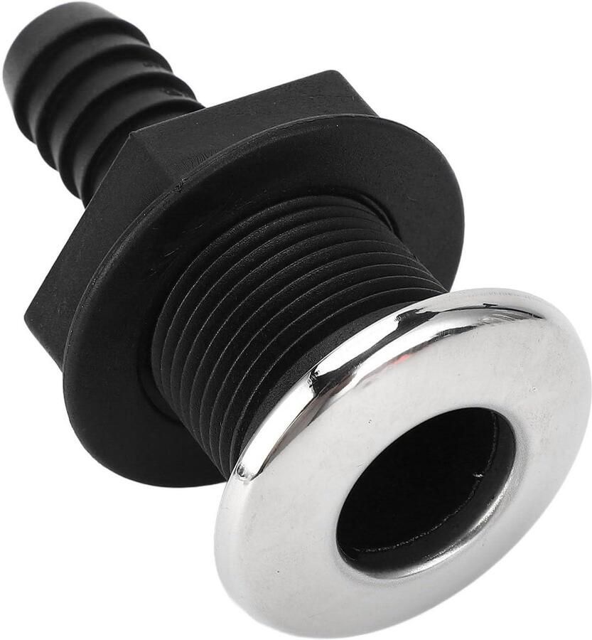 Allecto plus Thru-Hull Fitting Boot 20mm Twist Fitting voor Boot Transoms 86 mm hoogte Slang 3 4 Inch Geschikt voor Fish Wells en Ice Chests