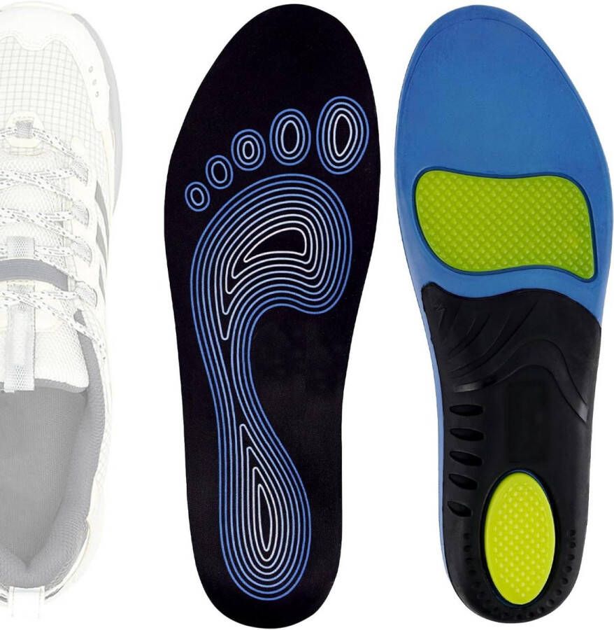 Allecto Plus Voetboogsteunzolen voor extra comfort en schokabsorptie Geschikt voor Merrell wandelschoenen 2 paar (US 4.5-5 6-6.5)