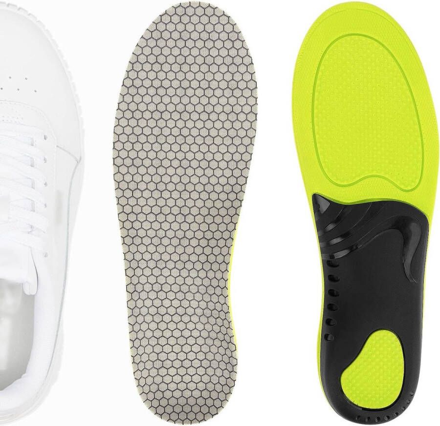 Allecto Plus Voetboogsteunzolen voor PUMA Club 5v5 Carina V2.0 Tazon 6 Schokabsorberend kussen Set van 2 US 4.5-5 6