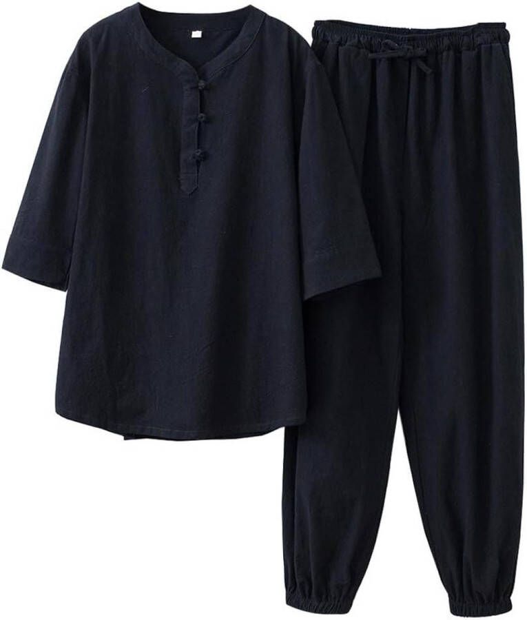 Allecto Plus Vrouwen Tai Chi kleding Traditioneel Chinees Zen Meditatiepak Vechtsport Kung Fu Kleding Ochtendgymnastiek Outfit