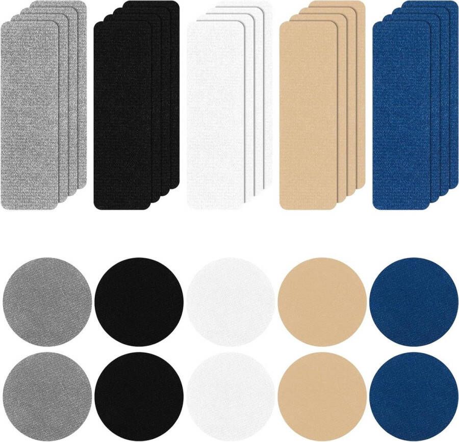 Allecto Plus Zelfklevende reparatiepatches voor schoenen Set van 30 stuks 6 kleuren Hielreparatie voor sneakers gymschoenen en hoge hakken