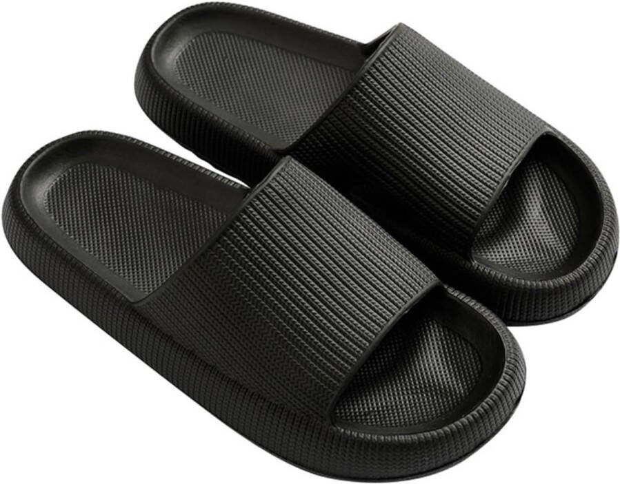 Allecto Plus Zomer Pantoffels Unisex Antislip Sneldrogend Comfort Dikke Zool Sandalen met Open Kant