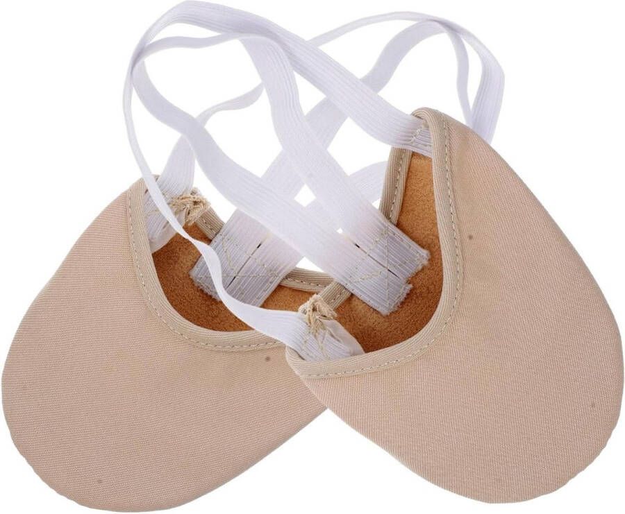 Allecto Premium Balletschoenen met halve zool voor hedendaagse dans Pirouette Jazz Gymnastiekschoenen voor vrouwen en meisjes Maat XS Beige